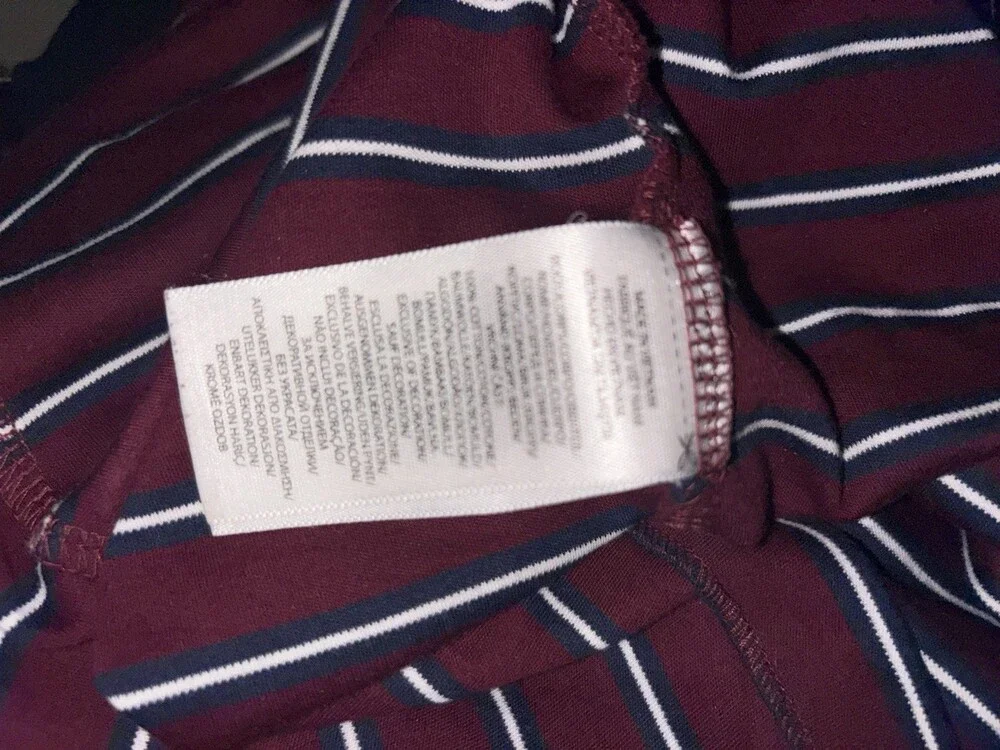 Vintage Ralph Lauren Polo Shirt Men's 2X-Large Burgundy Striped
